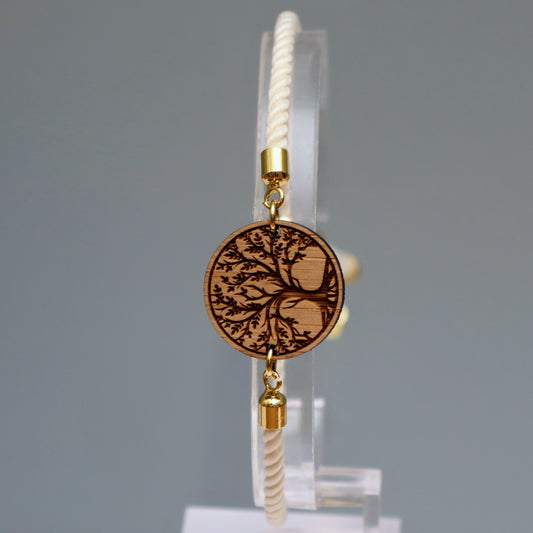 Arbre de Vie – Symbole de Croissance et de Connexion - Bracelet Ivoire