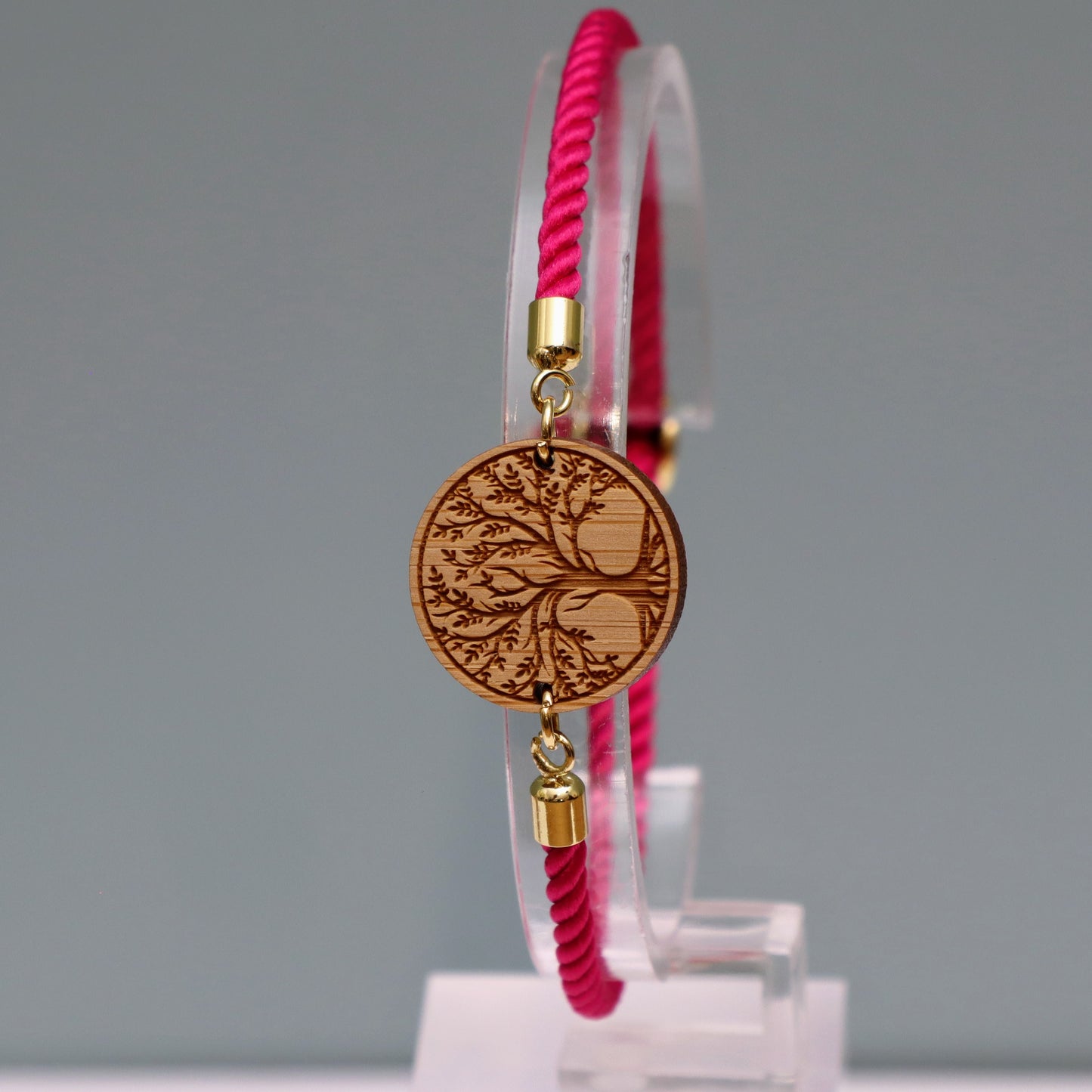 Arbre de Vie – Symbole de Croissance et de Connexion - Bracelet Fuchsia