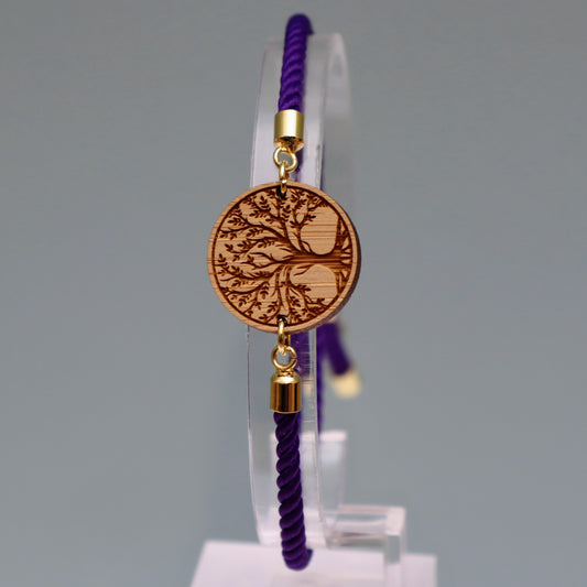 Arbre de Vie – Symbole de Croissance et de Connexion - Bracelet Violet