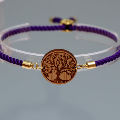 Arbre de Vie – Symbole de Croissance et de Connexion - Bracelet Violet