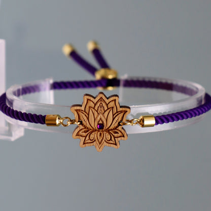 Bracelet Fleur de Lotus  avec cristal Swarovski
