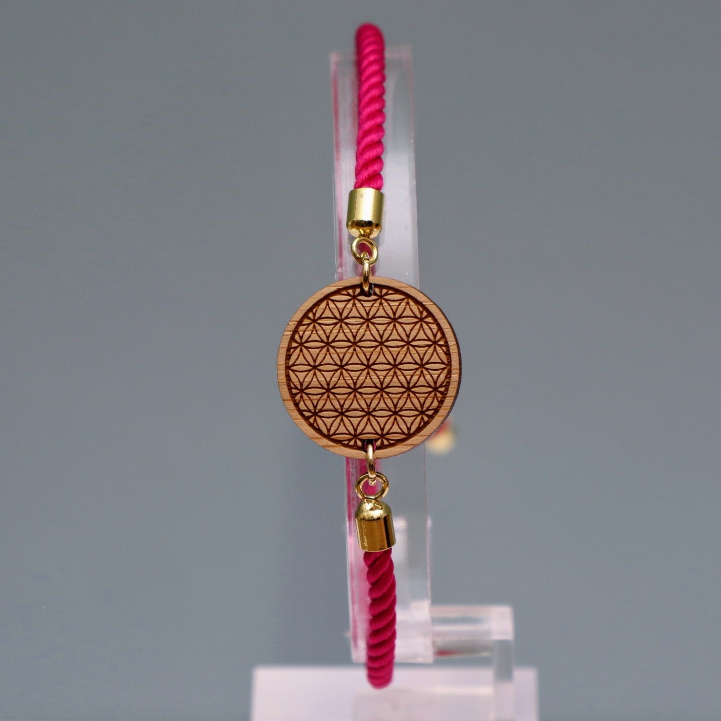 La Fleur de Vie : Harmonie et Équilibre Universel - Bracelet Fuchsia