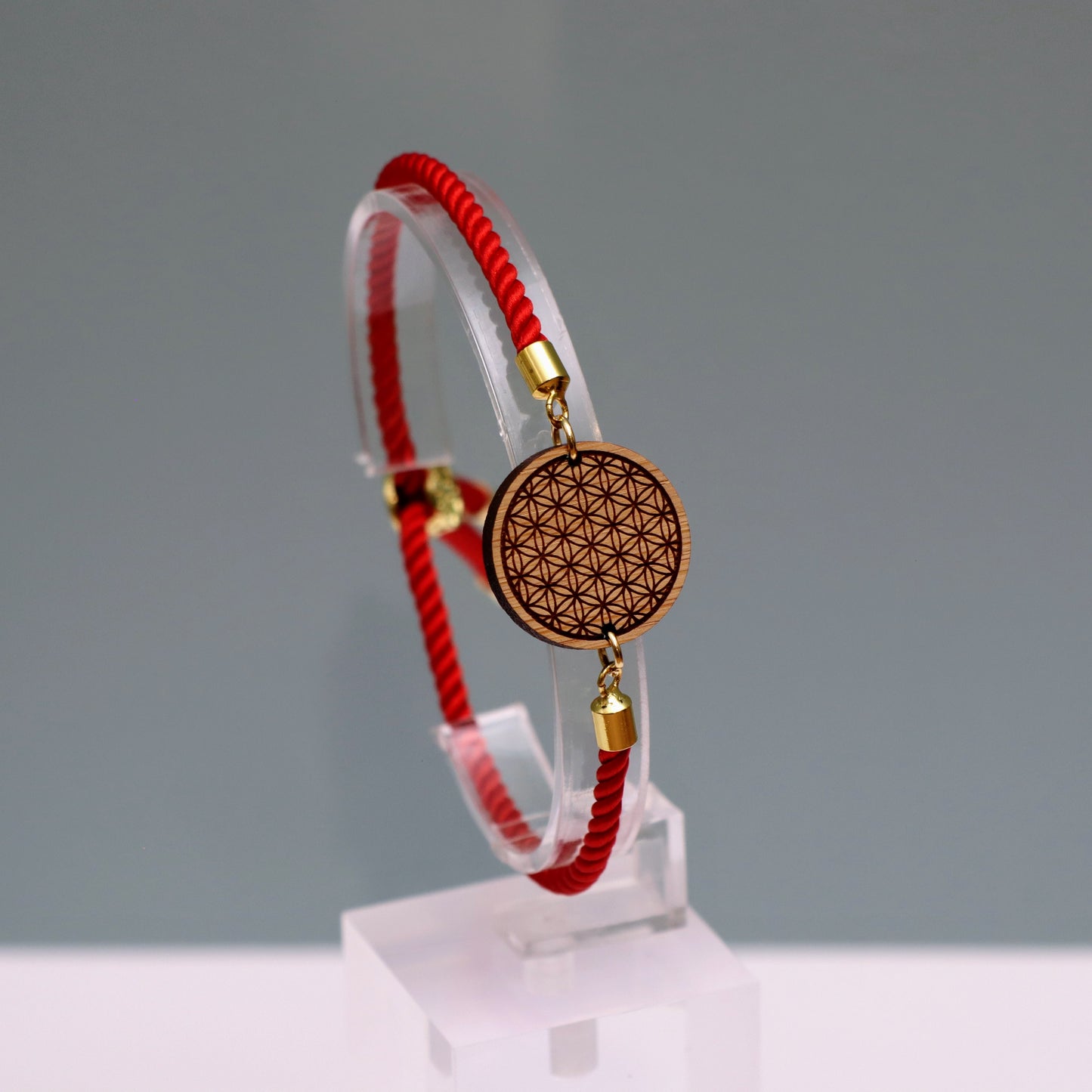 La Fleur de Vie : Harmonie et Équilibre Universel - Bracelet Rouge