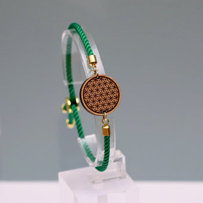 La Fleur de Vie : Harmonie et Équilibre Universel - Bracelet Vert