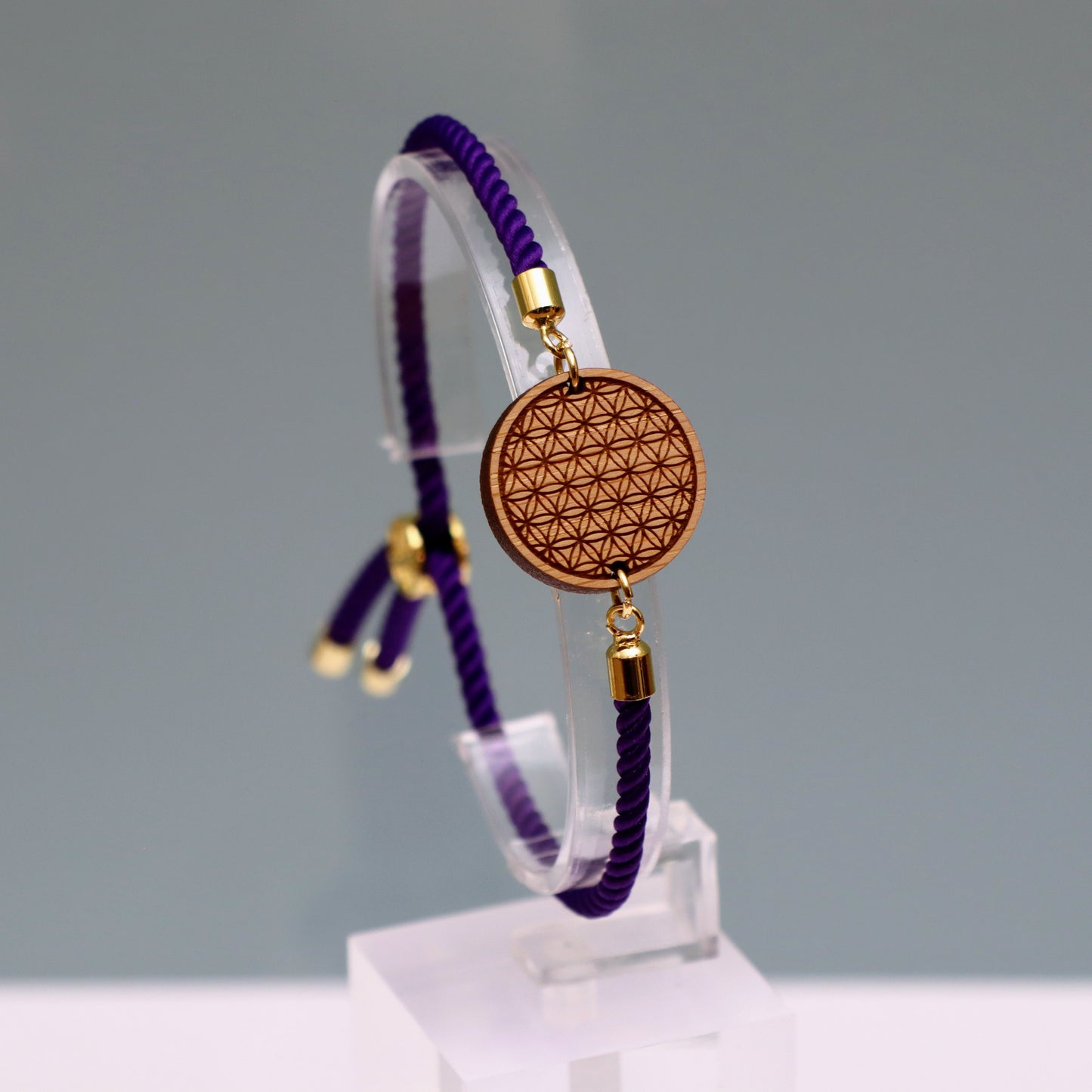 La Fleur de Vie : Harmonie et Équilibre Universel - Bracelet Violet