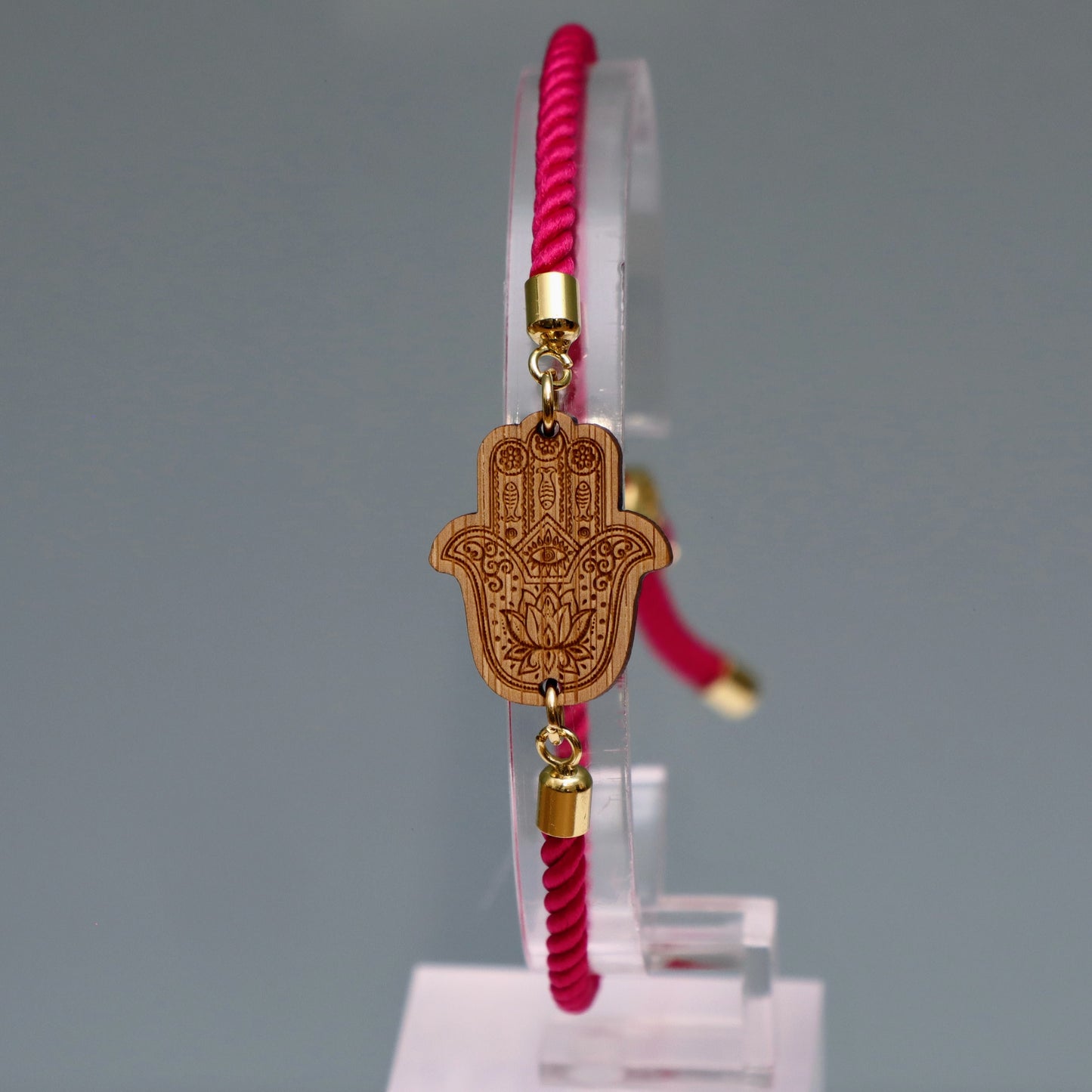 Main de Fatma : Symbole de Protection et de Bienveillance - Bracelet Fuchsia